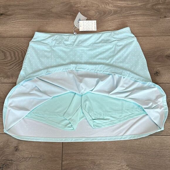 Sport Haley 17” High Rise Pleated Blue Dot Golf Skirt Size Medium - Picture 5 of 11